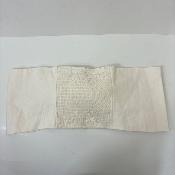 NEW Express Strapless Tie Front Bandeau Top Linen Blend Size XL - Picture 8 of 9